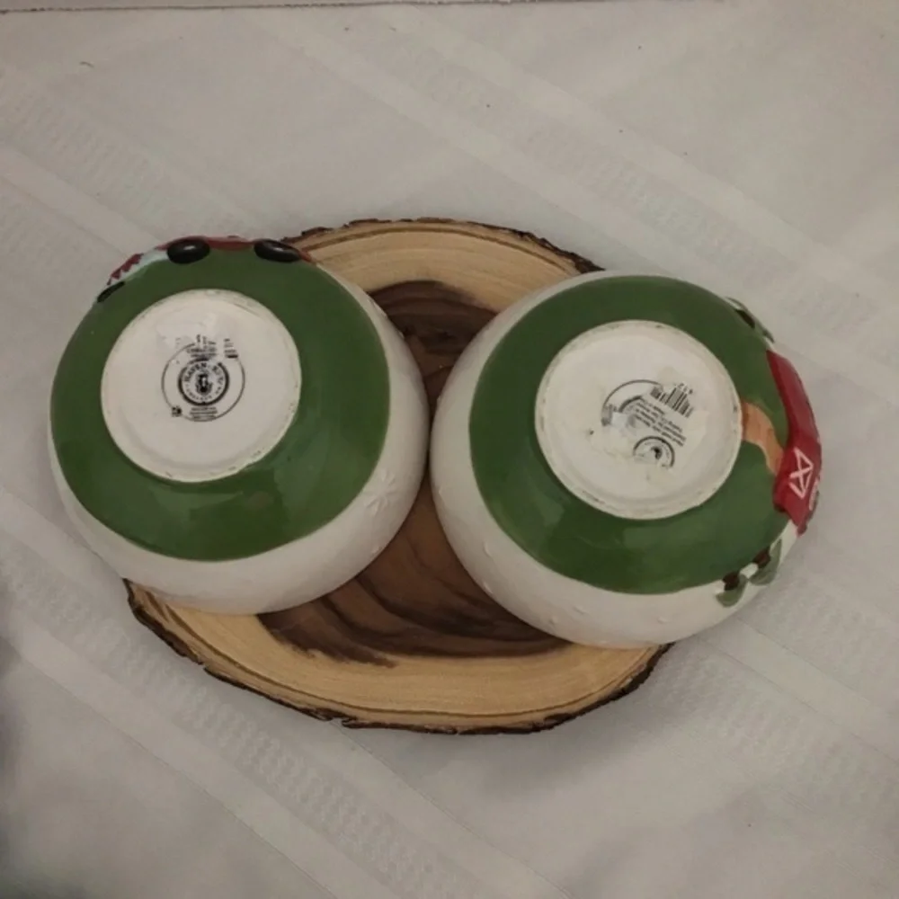 Haven & Key Vintage Barn & Red Truck Christmas Bowls